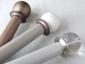 group 50mm dia. stained wood curtain pole collection